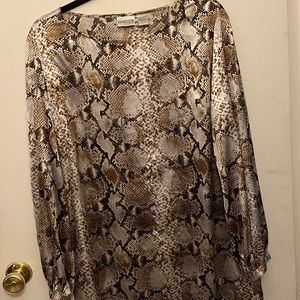 Satin snake print Tunic or mini-dress